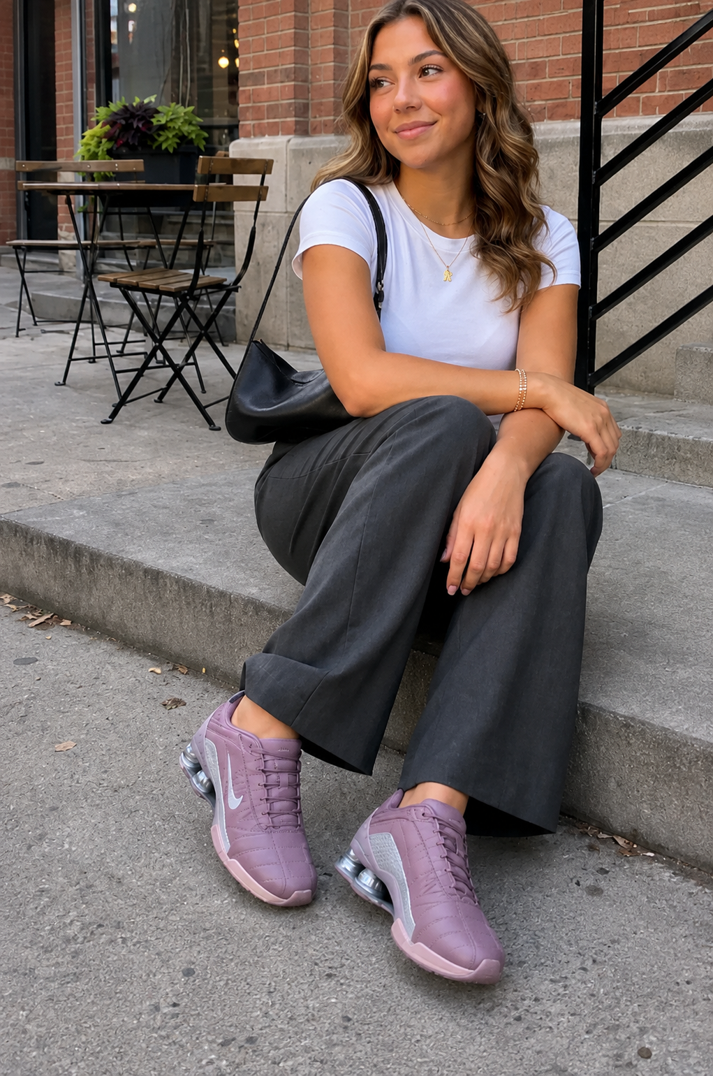 Nike Pink Sneaker Outfit Ideas for Casual Street Style styled by Amelia in a shoppable outfit photo